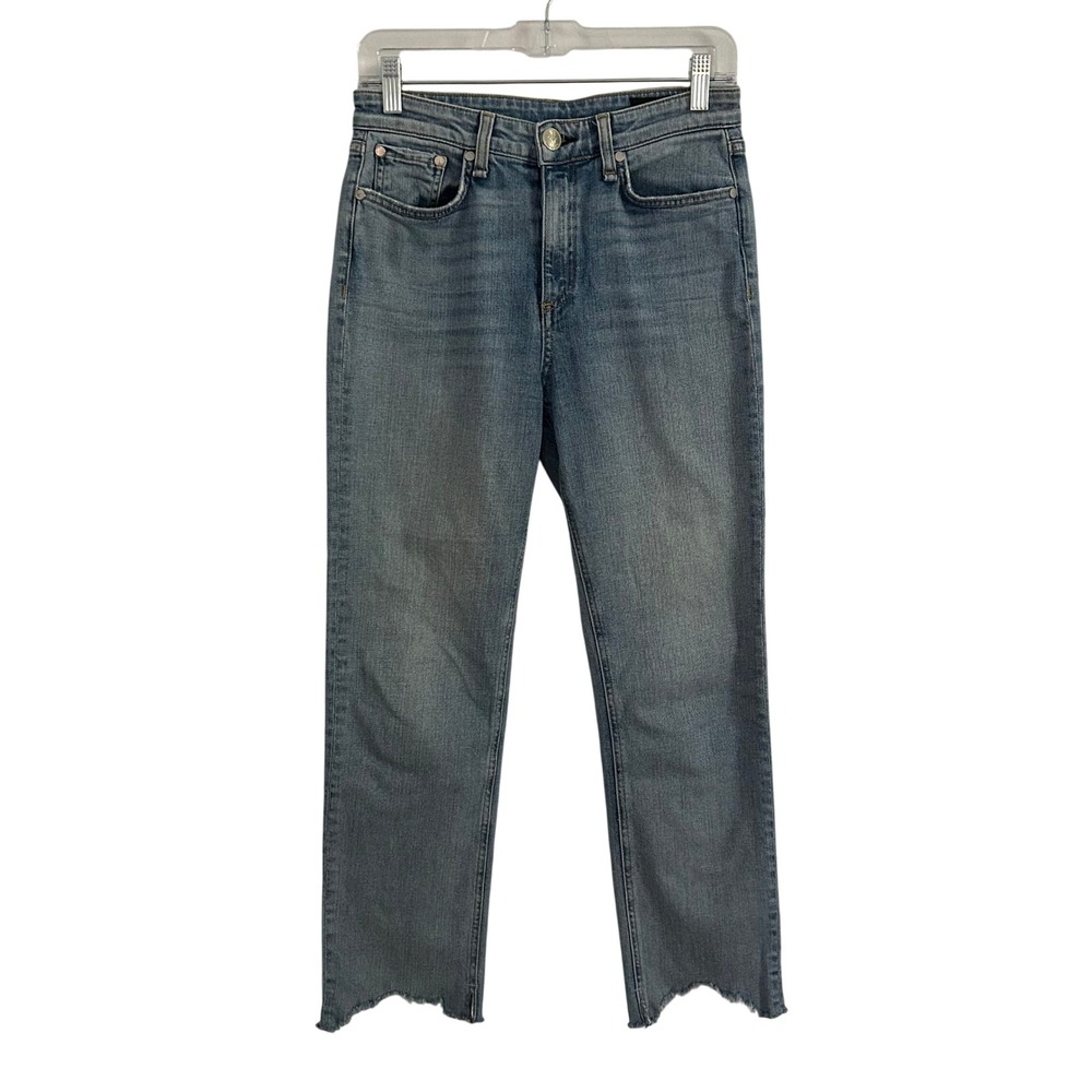 Rag & Bone Womens Nina High-Rise Ankle Cigarette Jeans Raw Hem Denim Straight 26
